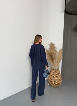 Kadın Oversize Modal Gömlek Pantolon Takım