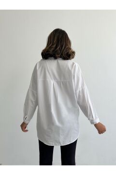 Kadın Oversize Uzun Basic Gömlek