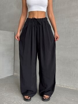 Kadın Modal Karışımlı Dökümlü Geniş Maxi Pantolon