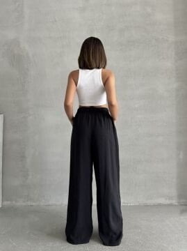 Kadın Modal Karışımlı Dökümlü Geniş Maxi Pantolon
