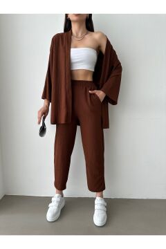 Kadın Kimono Pantolon Örme Takımı
