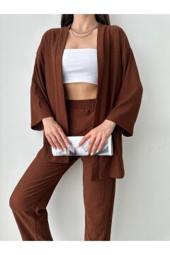 Kadın Kimono Pantolon Örme Takımı