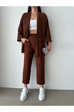 Kadın Kimono Pantolon Örme Takımı