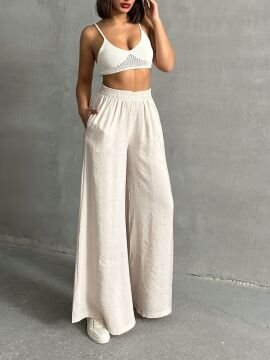 Kadın Modal Bol Dökümlü Pantolon