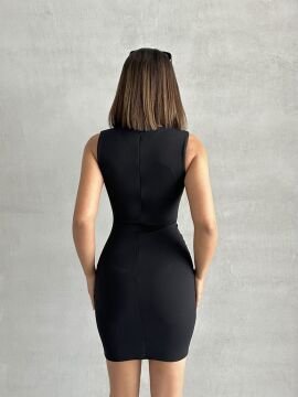 Kadın Drapeli Kolsuz Mini Elbise