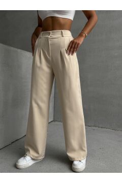 Kadın Oversize Pensli Palazzo Pantolon