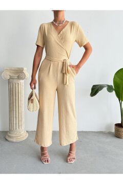 Kadın Kruvaze Yaka Tulum