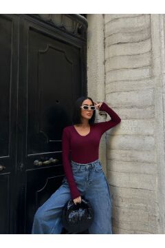 Kadın Soft Touch V Yaka Bluz