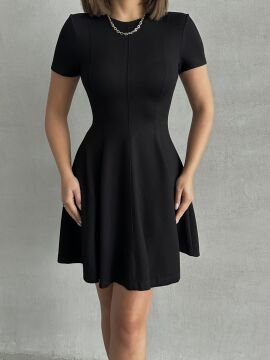 Kadın Soft Kumaş Bele Oturan Mini Elbise
