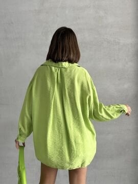 Kadın Modal Dokulu Dökümlü Oversize Gömlek