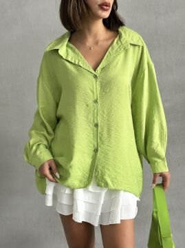 Kadın Modal Dokulu Dökümlü Oversize Gömlek